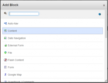 Concrete5 block list