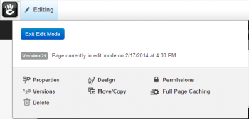 Concrete5 page edit button